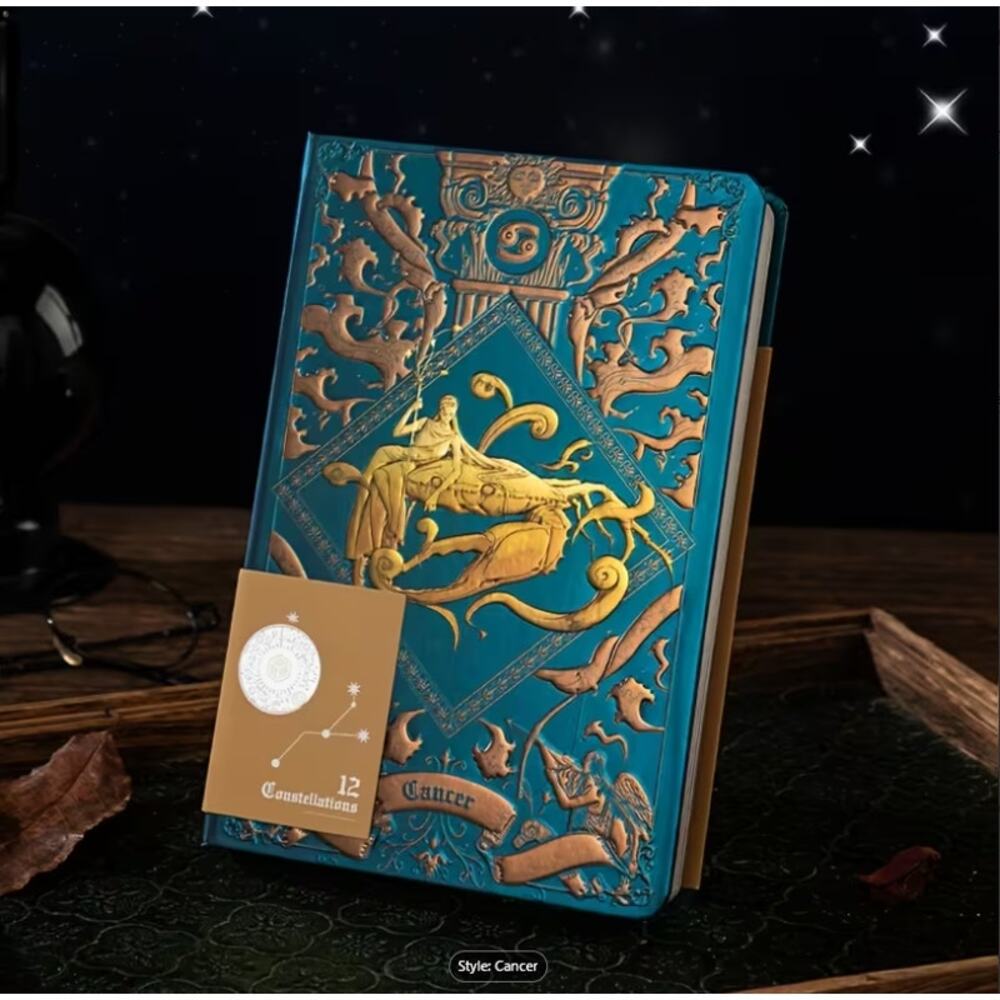 Cancer Zodiac Notebook Journal Astrology Diary Hardcover Constellation A5 Gift